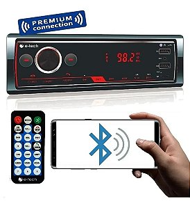 Radio Mp3 Automotiv E-tech Premium Bluetooth Usb Aux Sd Controle