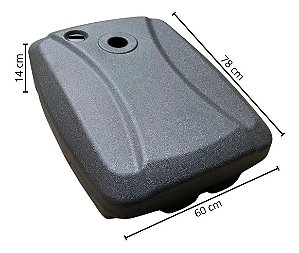 Base Para Ombrelone Base Lateral 60kg 61x17x81 Cm Enchimento