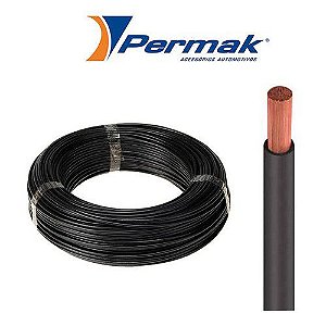 Fio Cabo automotivo Permak 6,00 Mm Preto 78g1 100 Metros