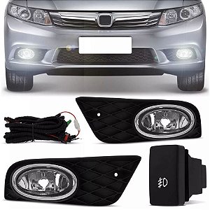 Kit farol auxiliar Milha New Civic 2012 a 2014 Bmo shocklight