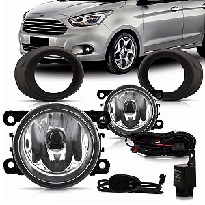 Kit farol auxiliar Milha Novo Ka 2015+ Bmu Com grade preta