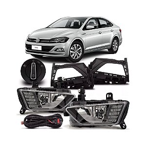 Kit farol auxiliar Milha Polo Virtus 2017 em diante Bmo