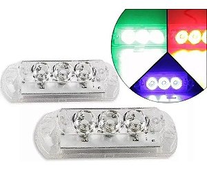 Farol Strobo Avulso Par Zendel Led Rgb 7 Cores Zendel