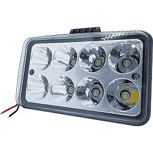 Farol de Led Luz Branca Off Road Trator com 24w 10-80v Rayx