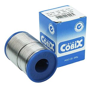 Solda Estanho 1mm 60x40 (Snxpb) C/ Fluxo Rolo 250g - Cobix