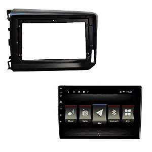 Central Multimídia Android Jr8 X 9 Polegada Civic 12 a 15