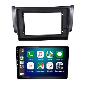 Central Multimídia Carplay Android Auto 10 Pol Sentra 13-19