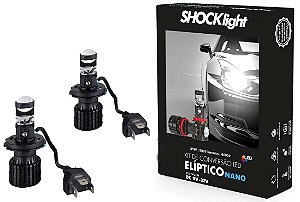 Farol Led Lampada Nano H4 Projetor Canhão Facil Instalaçao