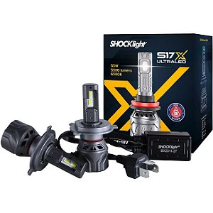 Lâmpada Ultra Led Nano Shocklight S17x H4 5500lm com Canbus