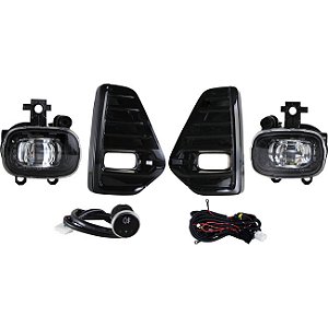 Kit farol milha shocklight kicks 21 diante botao universal
