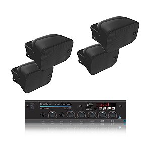 Kit som ambiente leson lsa 7000 com 4 caixas bsa aw4 preta