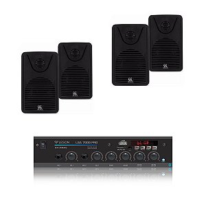 Kit som ambiente leson lsa 7000 4 caixas bsa foco 35 pt