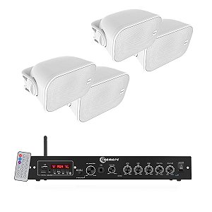 Kit som ambiente Taramps THS 3600 com 4 caixa bsa aw4 branca