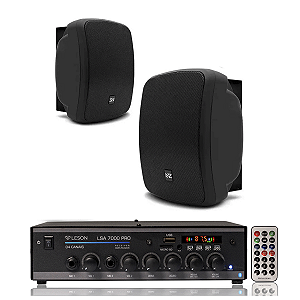 Kit som ambiente leson lsa 7000 com 2 caixa Kaz K5 Preta