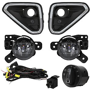 KIT farol milha LED T-CROSS 200 TSI CONFORTILINE 25+ CROMADO