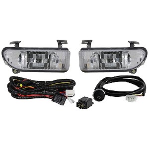 Kit farol milha shocklight gol g2 bola 95-99 botão universal