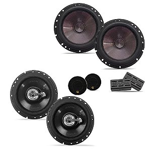Kit Alto Falante 300w 2 Vias Bravox Cs60p 6 Polegadas + tr6u