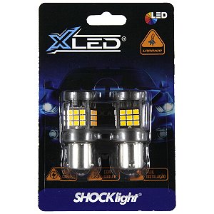 Lâmpada led 1 polo 36 led shocklight canbus laranja 12v