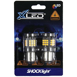 Lâmpada led 2 polos 36 led shocklight canbus Laranja 12v