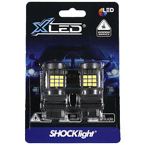 Lâmpada led 1 polo t25 36 led shocklight canbus branca 12v