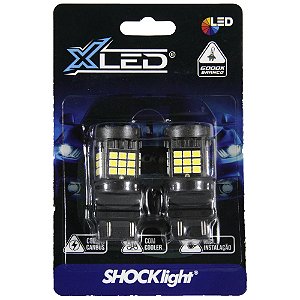 Lâmpada led 2 polo t25 36 led shocklight canbus branco 12v