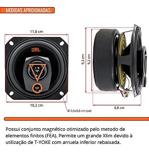 Par Alto Falante Jbl Multisystem 4trms80 Triaxial 4 Polegadas 160wrms no par 4 ohms