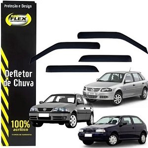 Jogo Calha Defletor Chuva ecoflex 30001A Gol parati G2 G3 G4 4 portas