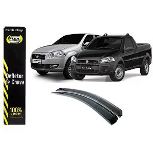 Jogo Calha Defletor Chuva ecoflex 40002A palio 1996 a 2011 strada 1996 a 2019 2 portas