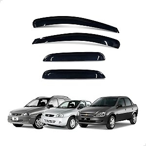 Jogo Calha Defletor Chuva ecoflex 30004A corsa wagon 1994 a 2002 classic 1994 a 2015 4 portas