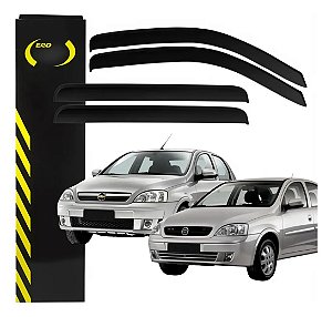Jogo Calha Defletor Chuva ecoflex 70001A novo corsa 2003 a 2012 4 portas