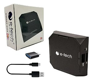Streaming Box E-tech Automotivo 2gb 32gb para central multimídia com Carplay Android auto por cabo
