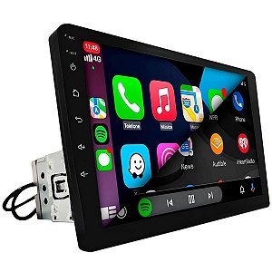 Central Multimidia Mp5 H-tech HT-9002CA 9 polegadas tela de Vidro 1din Usb Aux Bluetooth espelhamento car play android auto com e sem fio