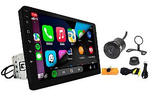 Central Multimidia Mp5 H-tech HT-9002CA 9 polegadas com camera de ré tela de Vidro 1din Usb Aux Bluetooth espelhamento car play android auto com e sem fio