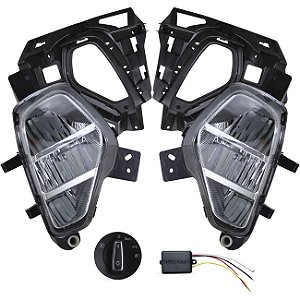 Kit farol milha auxiliar led shocklight Nivus 2021 a 2025 SL-262810LEDCM