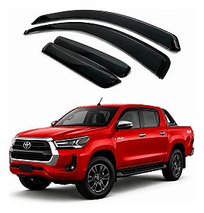 Jogo Calha Defletor Chuva ecoflex 12011A Hilux 2016 a 2021 4 portas