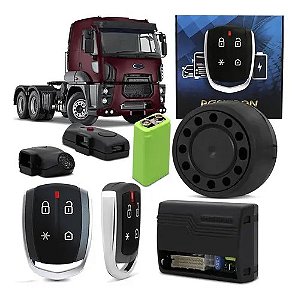 Alarme automotivo para carro Pósitron Cyber Tx360 com bateria Bivolt 12 e 24 Volts para caminhão