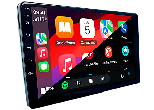 Central Multimidia H-tech Mp5 2 Din 9 polegadas IPS Slim espelhamento Carplay e Android Auto sem Fio