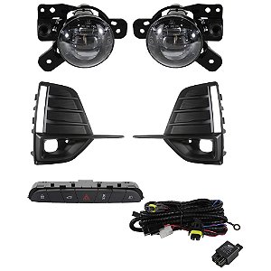 Kit farol Milha led Shocklight Tracker 2026 em diante Moldura Preta BMO Sem Star Stop Sl-043910led
