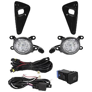 Kit farol Milha led Shocklight Yaris Cross 2026 em diante Moldura Preta BMO Sl-252010led