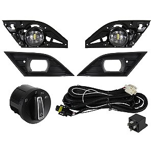 Kit farol Milha Led Shocklight Tera Mpi Tsi Confort 2026 em diante Grade Preta Bmo Sem auto Sl-263710led