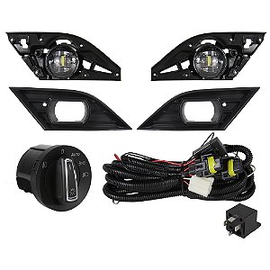 Kit farol Milha Led Shocklight Tera High e Outfit 2026 em diante Grade Preta Bmo Com Auto Sl-263711led
