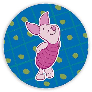Painel Redondo - Ursinho Pooh Leitao  - Sublimado 3D