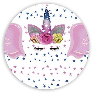 Painel Redondo - Unicornio  - Sublimado 3D