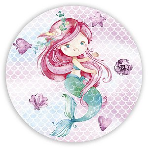 Painel Redondo - Sereia  - Sublimado 3D