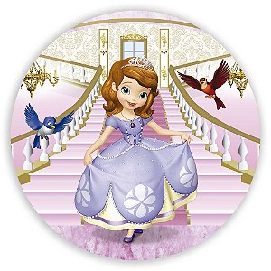 Painel Redondo - Princesa Sofia - Sublimado 3D