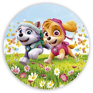 Painel Redondo - Patrulha Canina  - Sublimado 3D