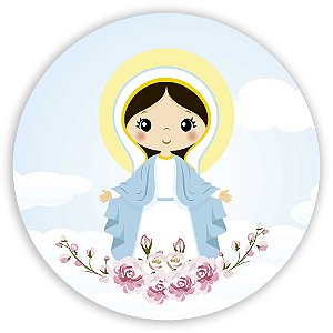 Painel Redondo - Nossa Senhora  - Sublimado 3D
