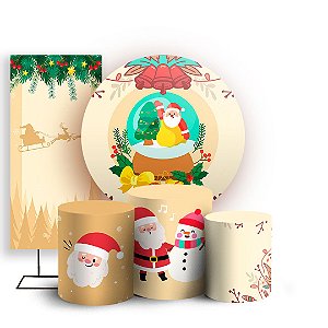 KIT Redondo Trio e Faixa - Natal - Ano Novo - Sublimado 3D