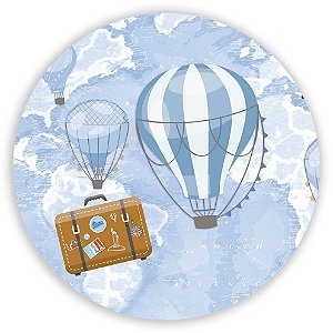 Painel Redondo - Balao Azul  - Sublimado 3D