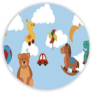 Painel Redondo - Brinquedos  - Sublimado 3D